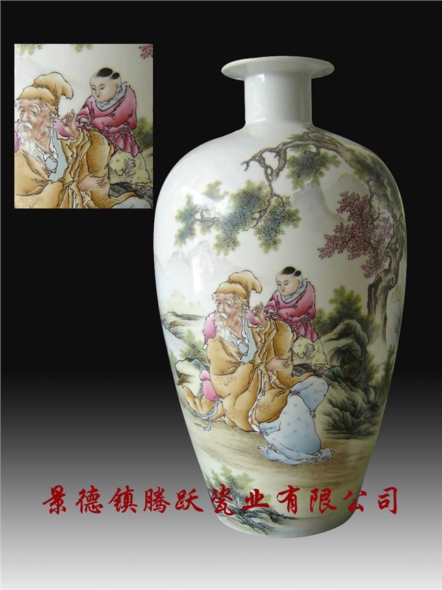供应景德镇名家手绘陶瓷花瓶◆粉彩花瓶◆仿古花瓶◆收藏花瓶